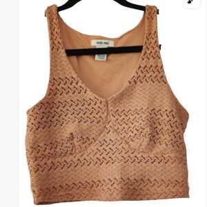 Peach crochet tank size large Rachel Paige